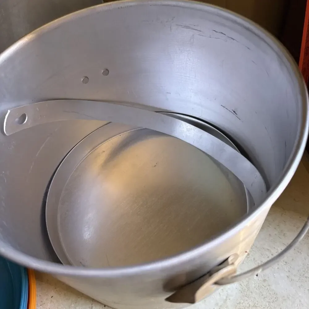 Vintage Seaway 6 Party Aluminum Cook Set Camping Cooking Pot Pan Plate Cup w/Box